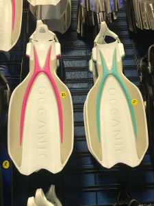 Scuba fins on display EMPTY NEST DIVER