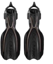 Black & titanium Oceanic Manta Ray Fins