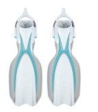 White & sea blue Oceanic Manta Ray Fins